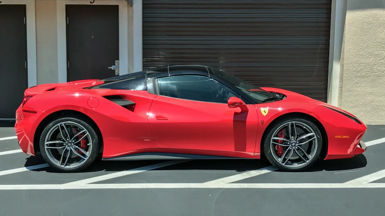 2016 ferrari 488 spider nero over rosso red 1